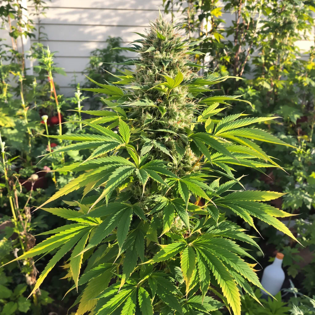 Shark Shock 80% indica / 20% sativa — flor con tricomas visibles