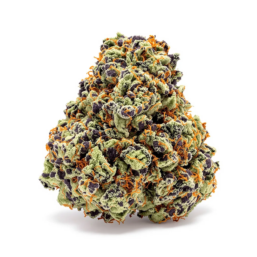 Shark Shock 80% indica / 20% sativa — flor con tricomas visibles