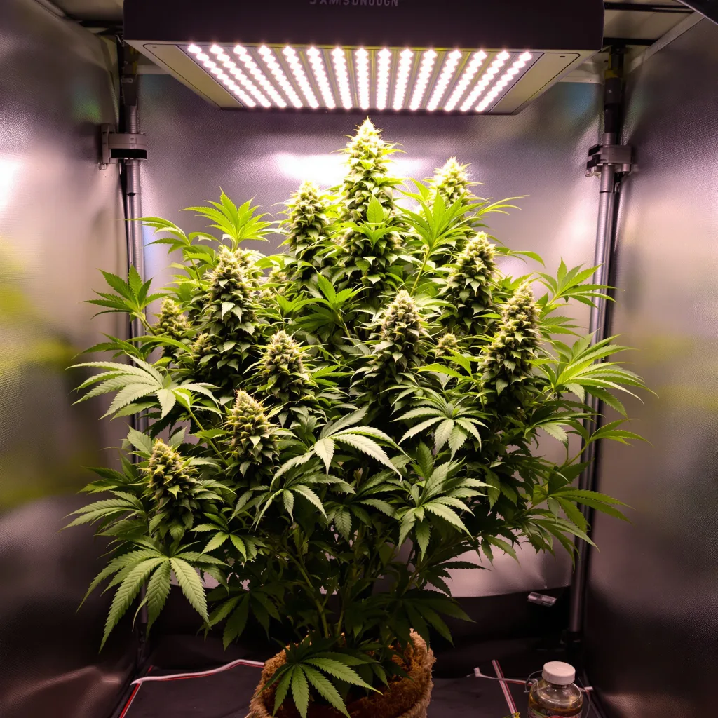 Planta de cannabis Sharksbreath en fase de floración — 90-130 cm feminizada