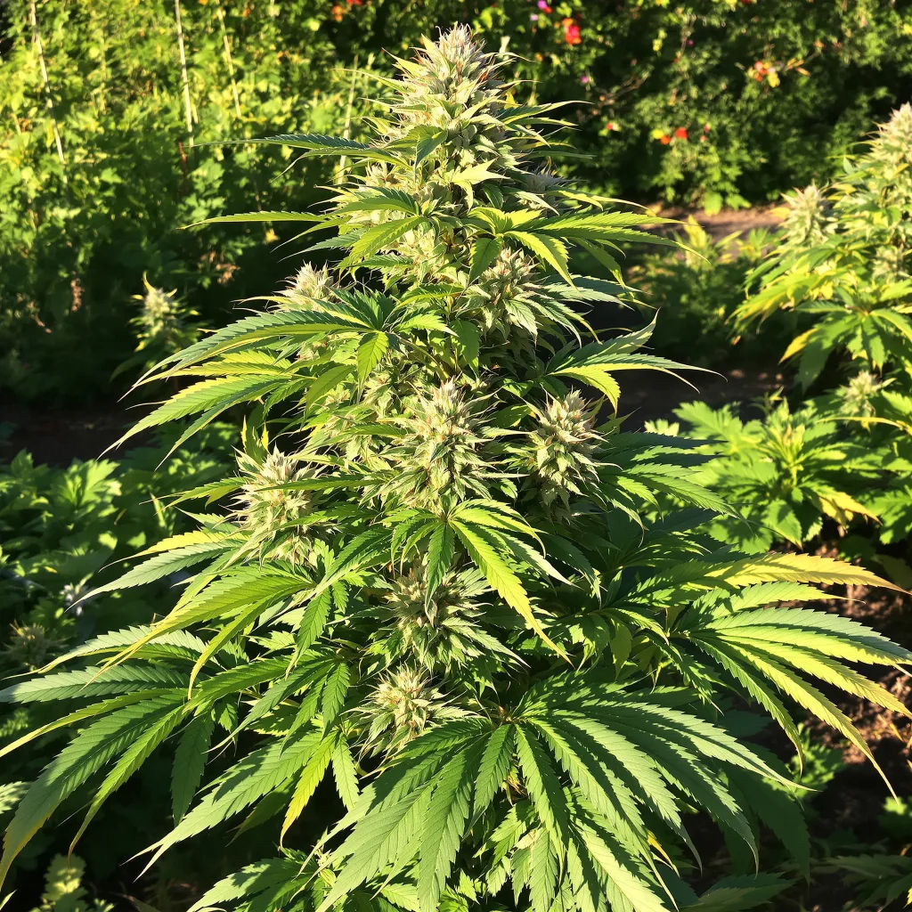Shishkaberry 80% indica / 20% sativa — flor con tricomas visibles