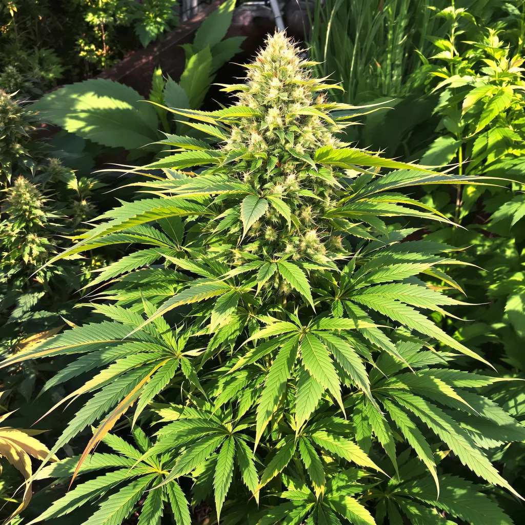 Shiva Skunk 80% indica / 20% sativa — flor con tricomas visibles