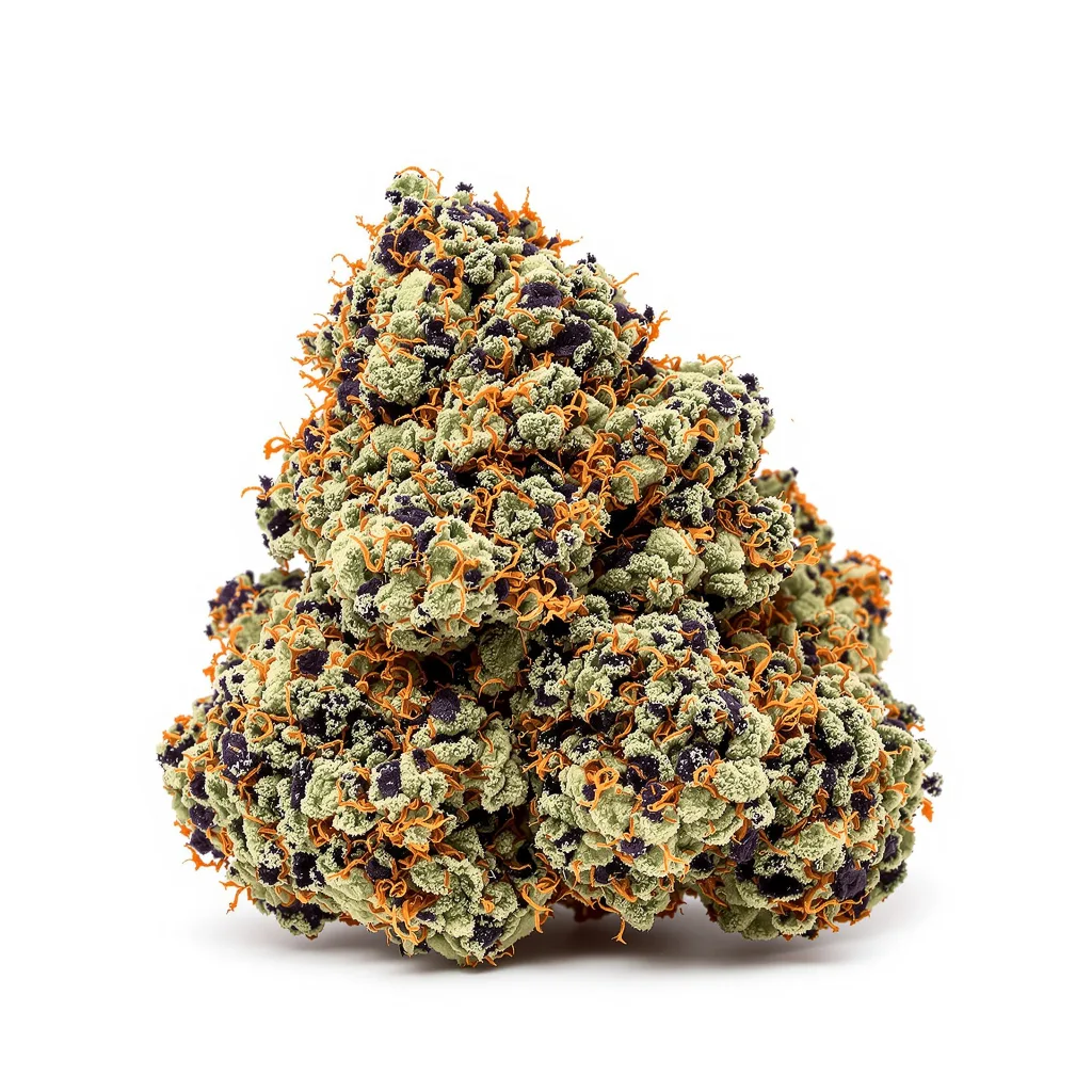 Shiva Skunk 80% indica / 20% sativa — flor con tricomas visibles