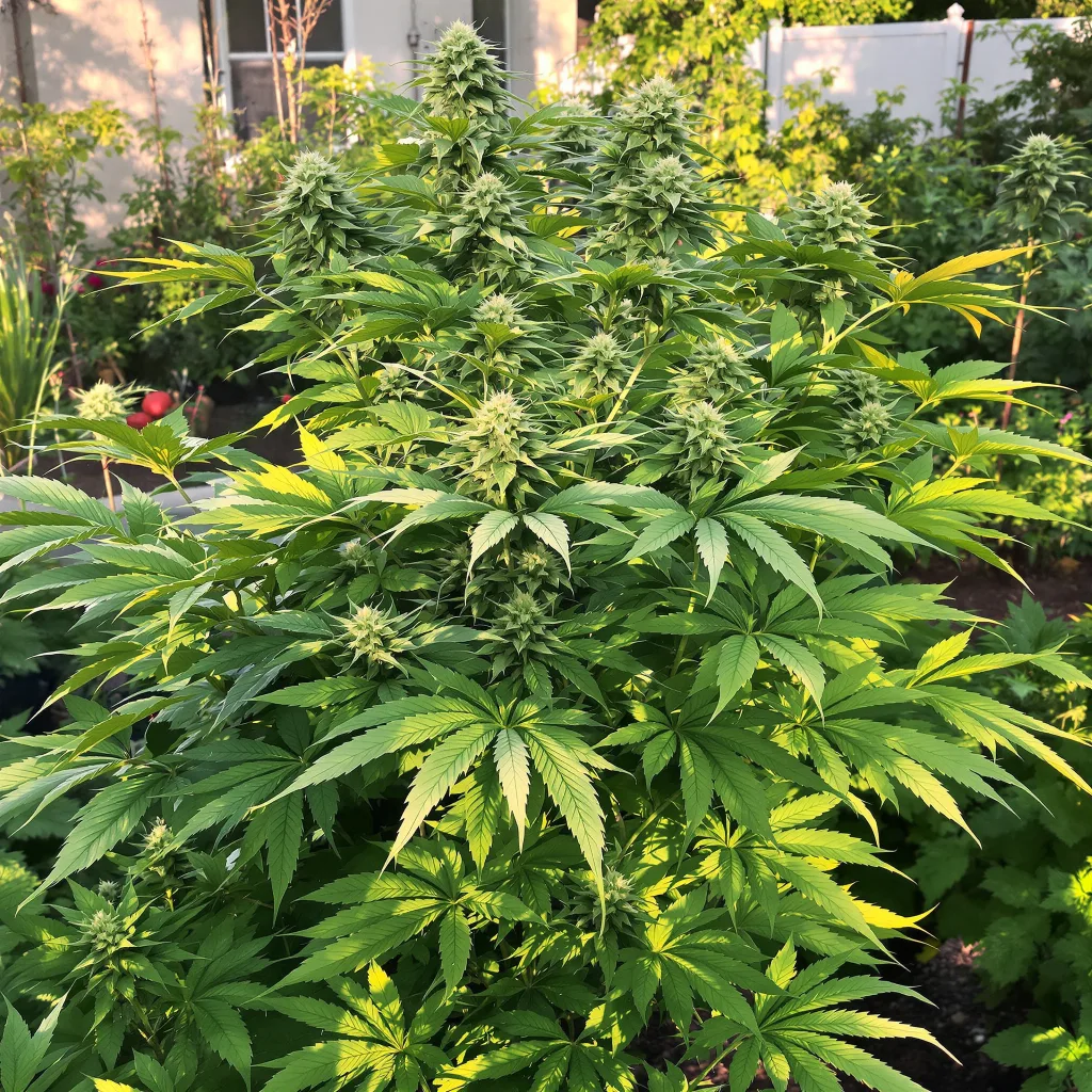 Shoreline 81% indica / 19% sativa — flor con tricomas visibles