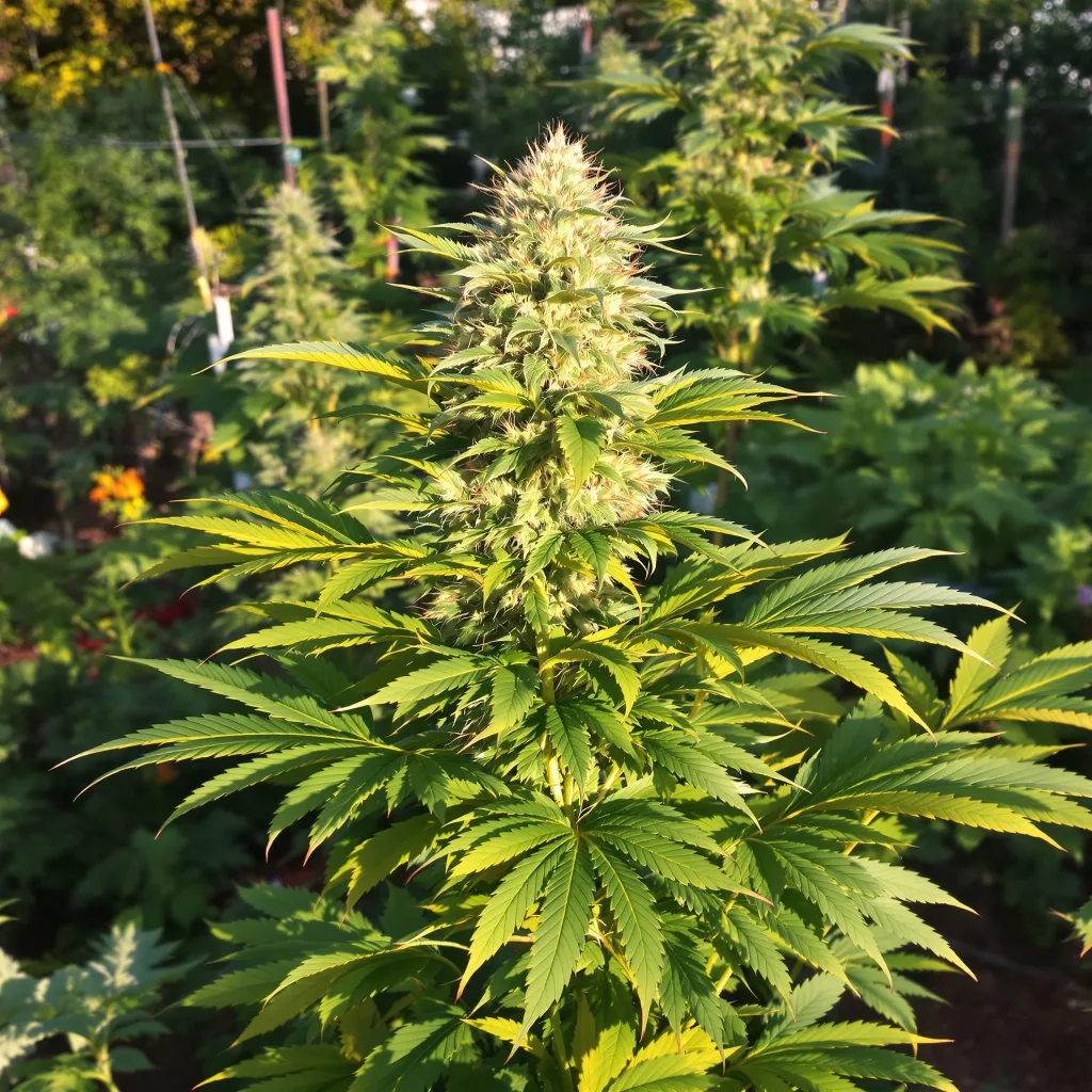 Shoreline 81% indica / 19% sativa — flor con tricomas visibles