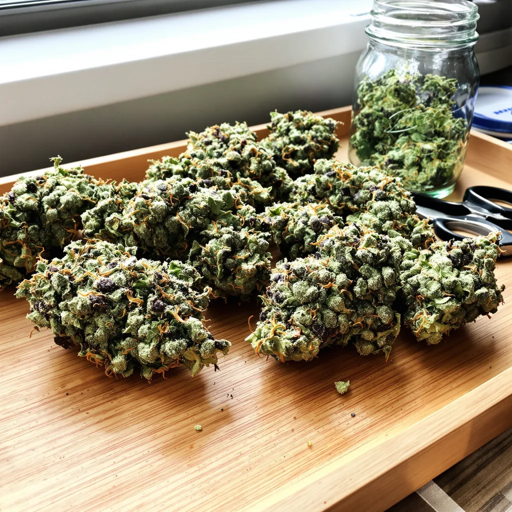 Sierra Mist 39% indica / 61% sativa — flor con tricomas visibles