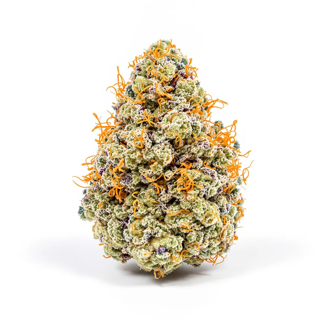 Sierra Mist 39% indica / 61% sativa — flor con tricomas visibles