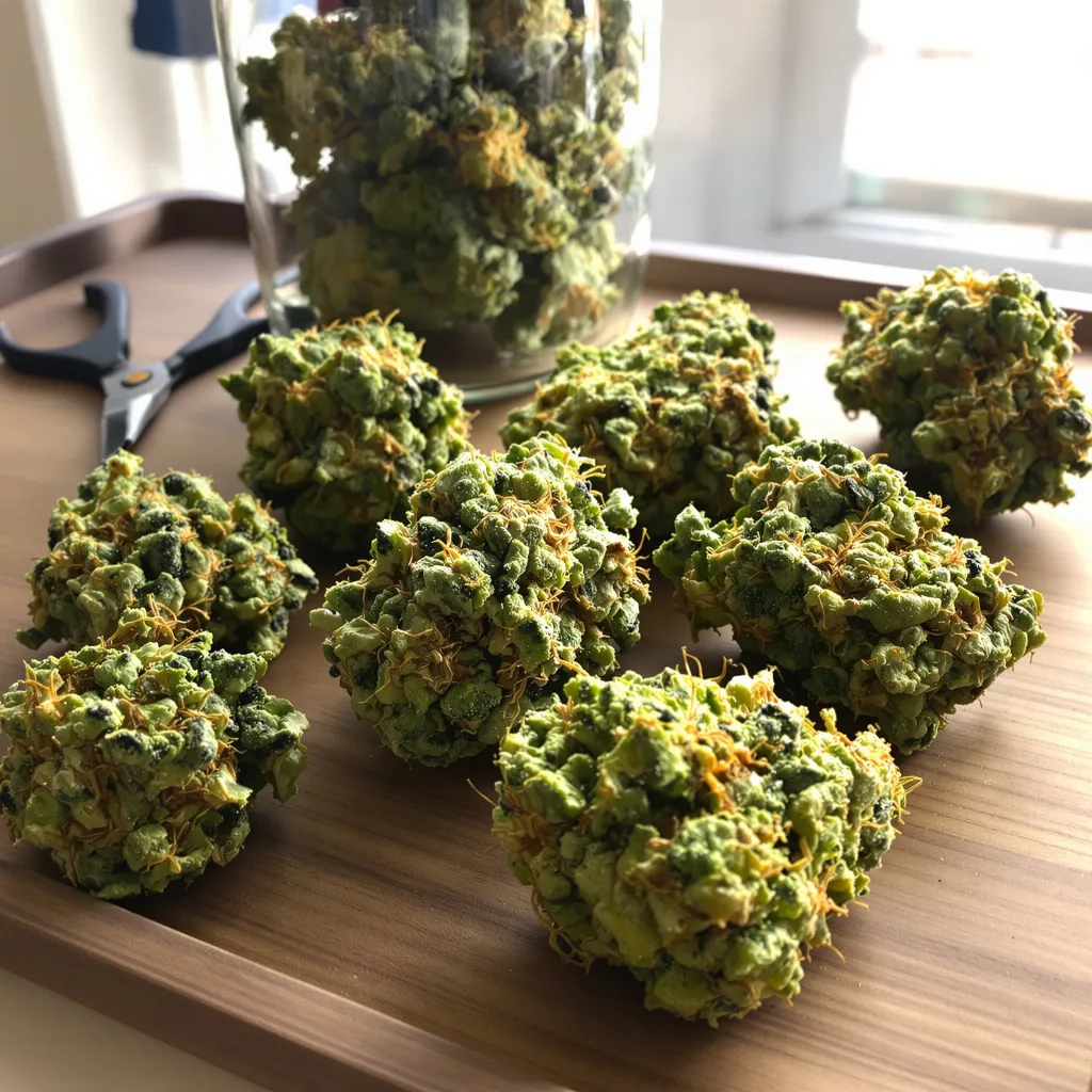 Silver Haze 10% indica / 90% sativa — flor con tricomas visibles