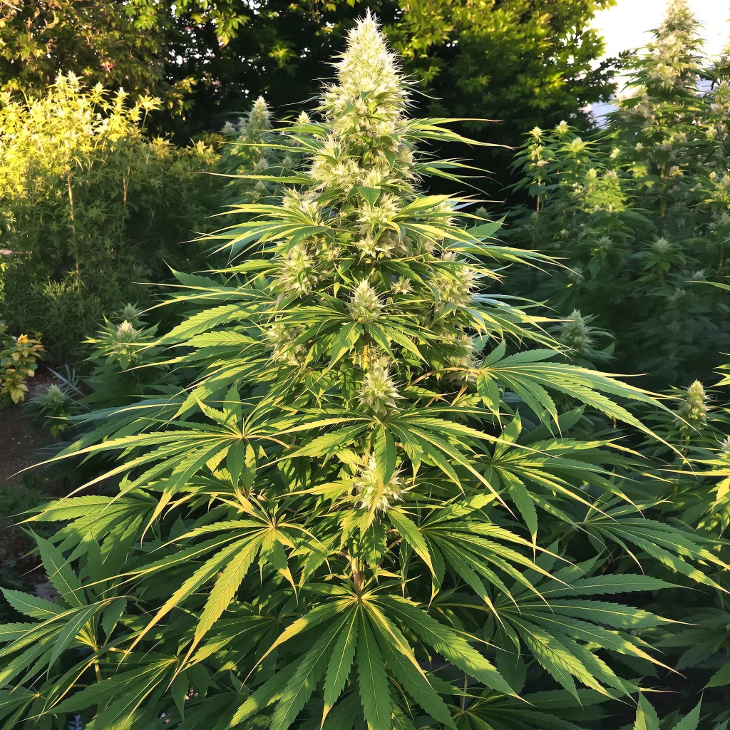 Silver Haze 10% indica / 90% sativa — flor con tricomas visibles