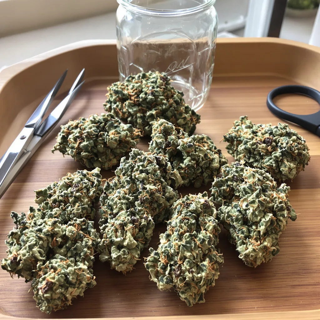 Silverback Gorilla 74% indica / 26% sativa — flor con tricomas visibles