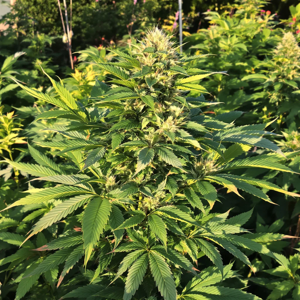 Silverback Gorilla 74% indica / 26% sativa — flor con tricomas visibles