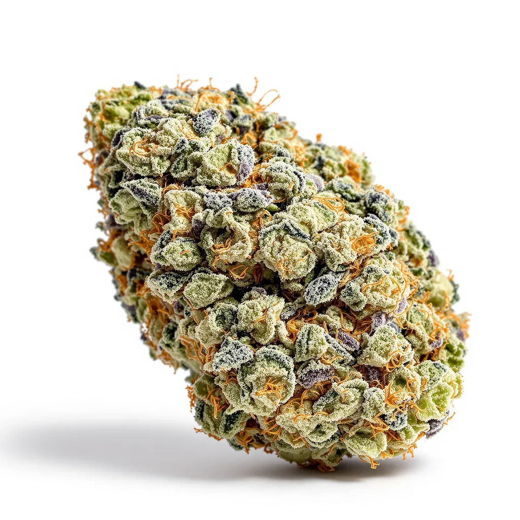 Silverfalls Kush 40% indica / 60% sativa — flor con tricomas visibles