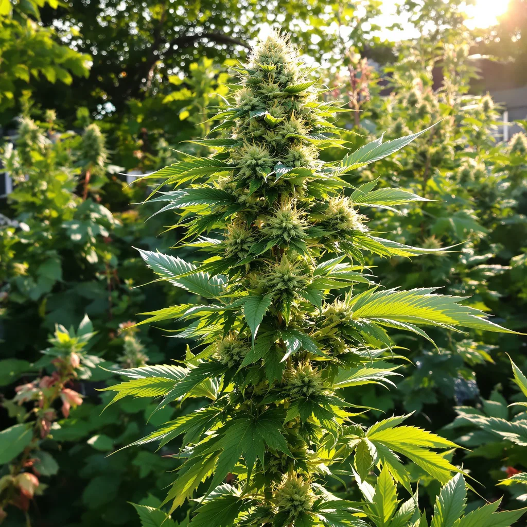 Silverfalls Kush 40% indica / 60% sativa — flor con tricomas visibles