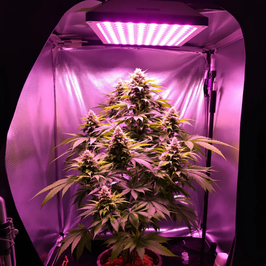 Planta de cannabis Sin City Kush en fase de floración — 90-130 cm feminizada
