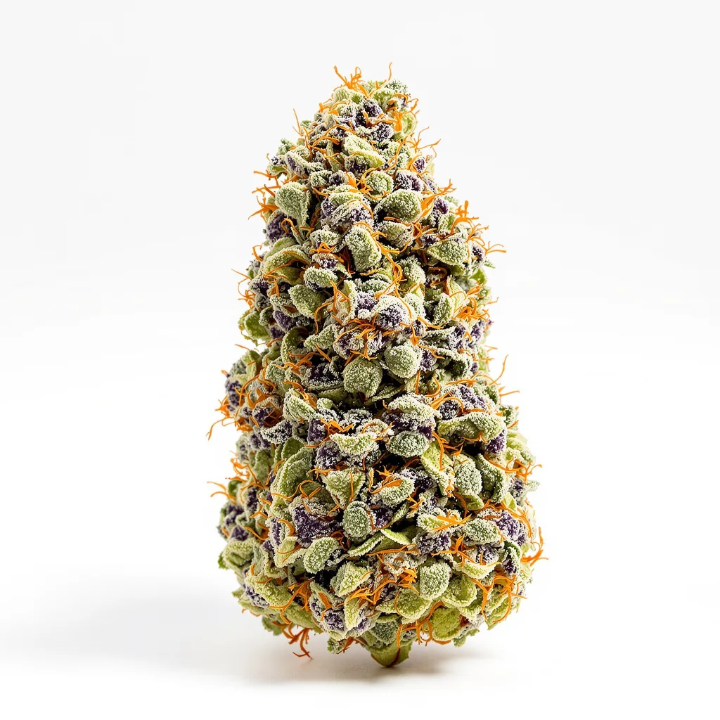 Sister Glue 47% indica / 53% sativa — flor con tricomas visibles