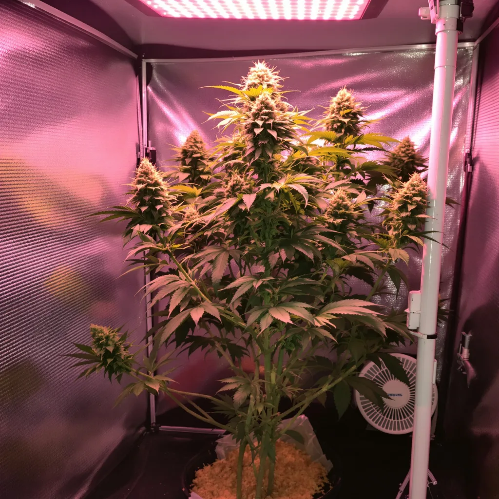 Planta de cannabis Six Shooter en fase de floración — 60-100 cm autofloración