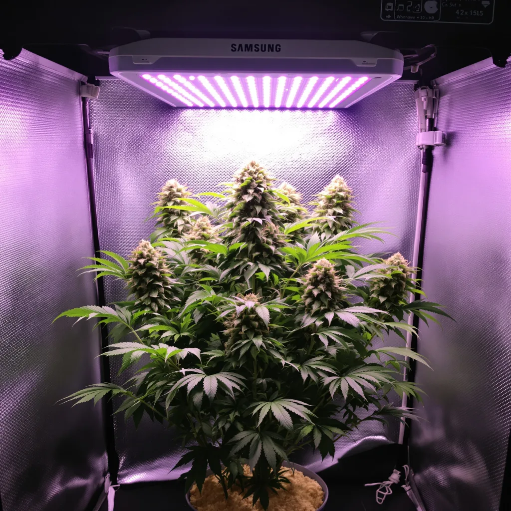 Planta de cannabis Skunk Kush en fase de floración — 90-130 cm feminizada