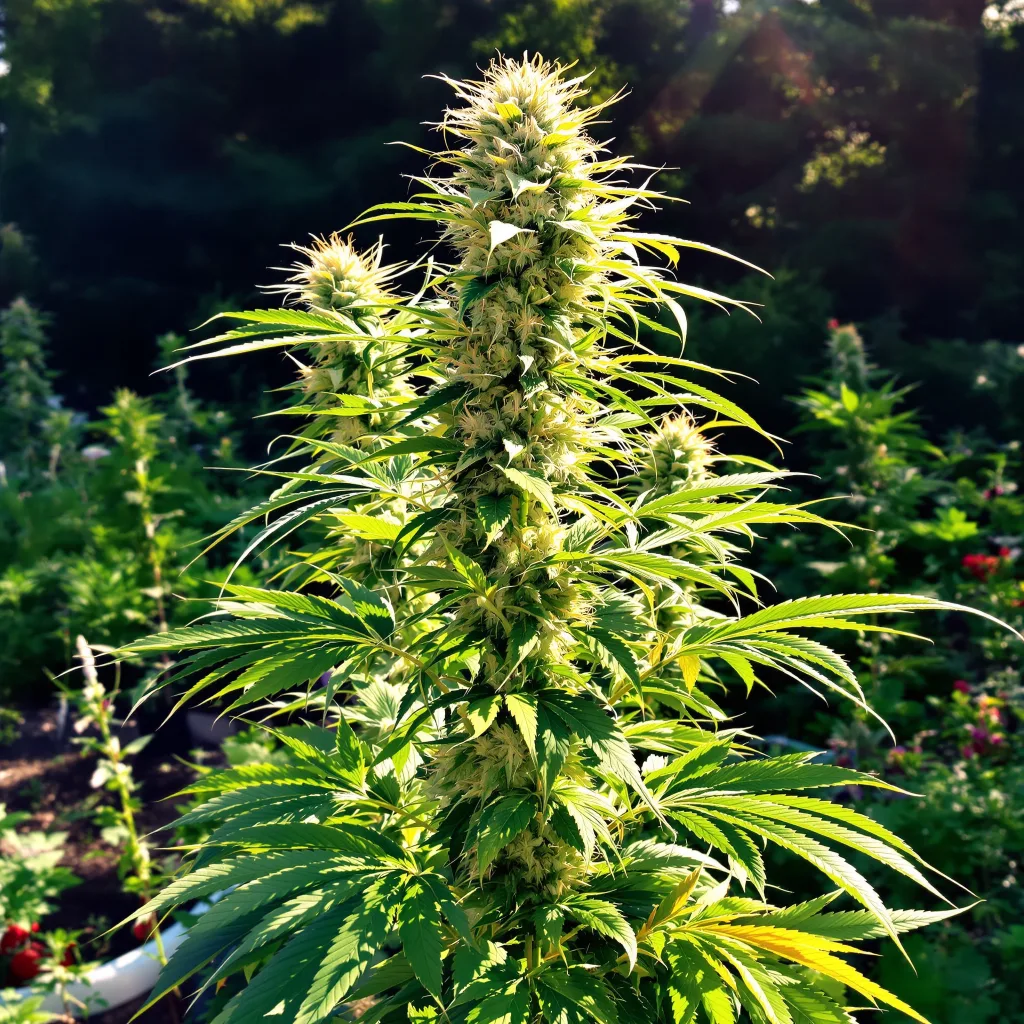 Skunky Jack 8% indica / 92% sativa — flor con tricomas visibles