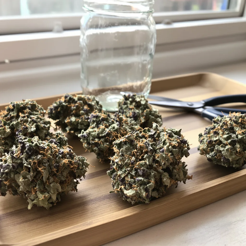 Skywalker Alien 87% indica / 13% sativa — flor con tricomas visibles