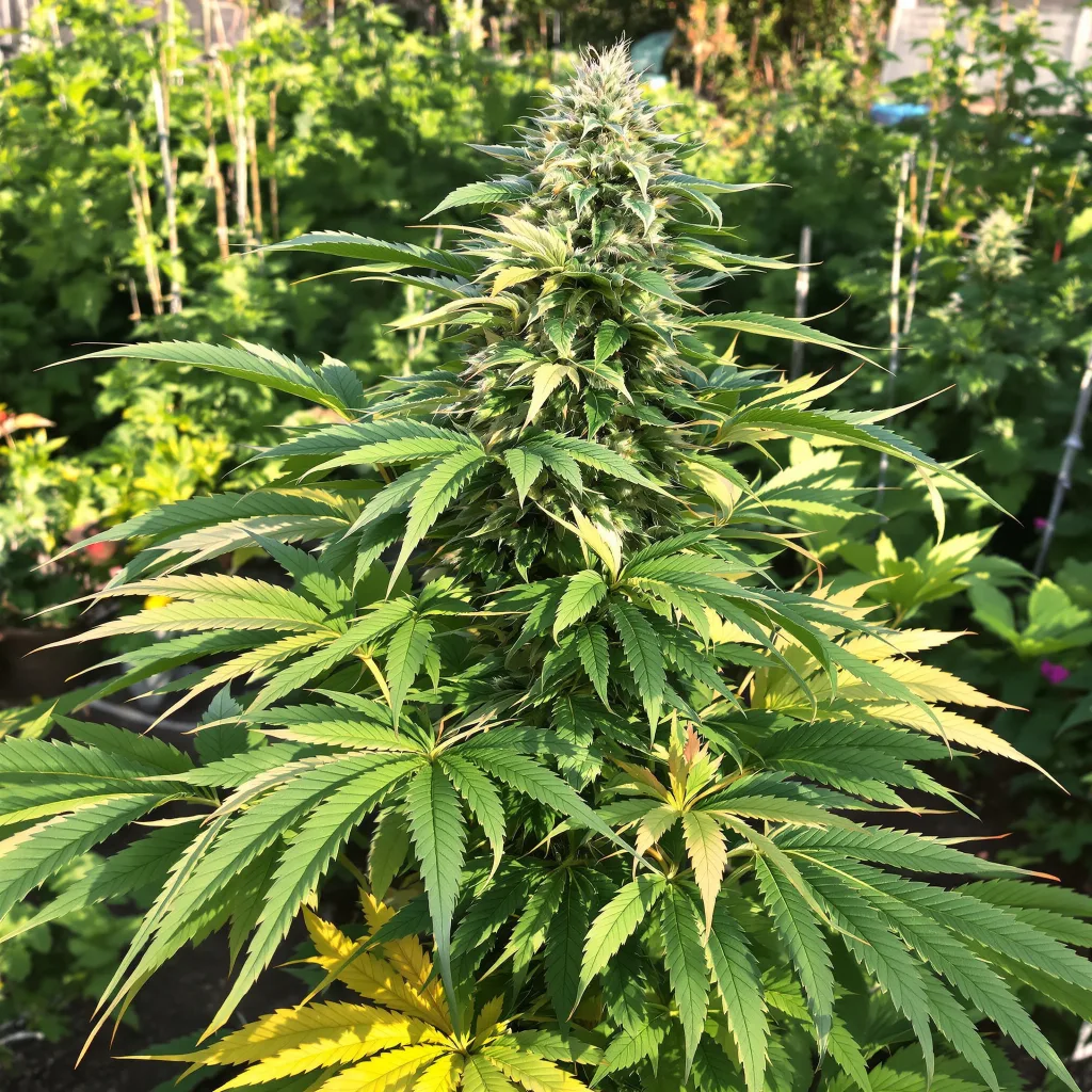 Skywalker Alien 87% indica / 13% sativa — flor con tricomas visibles