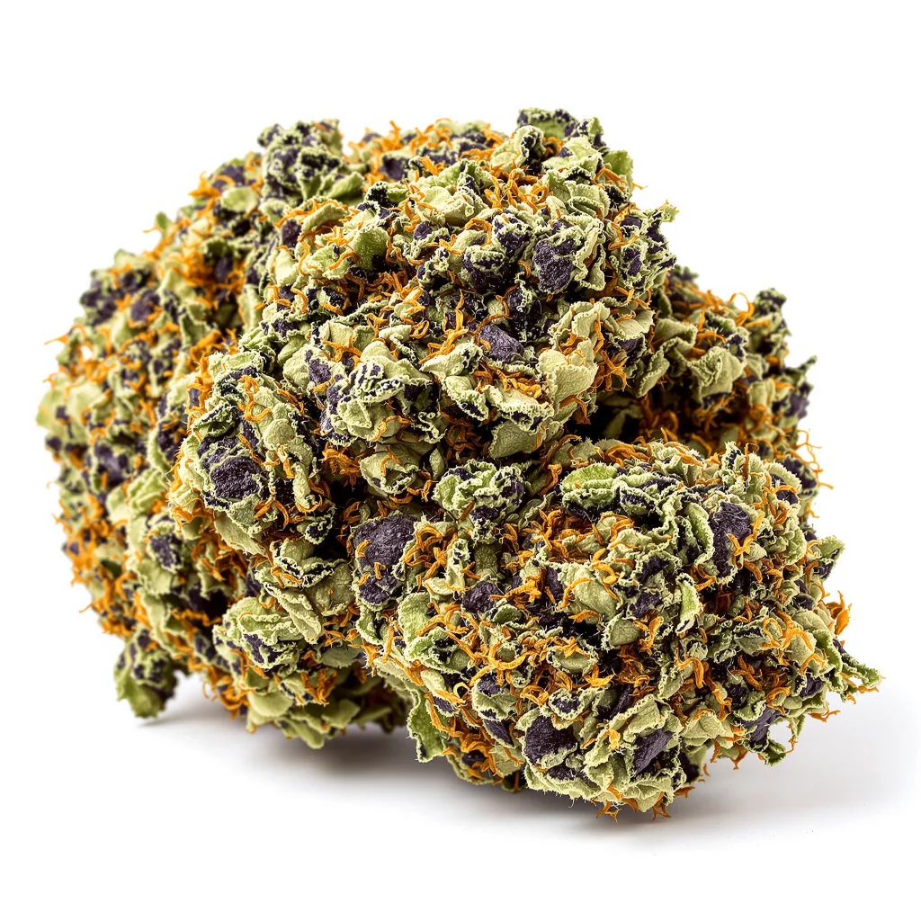 Skywalker Alien 87% indica / 13% sativa — flor con tricomas visibles