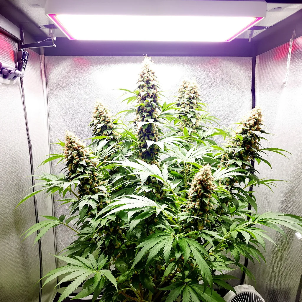 Planta de cannabis Skywalker OG en fase de floración — 120-180 cm feminizada