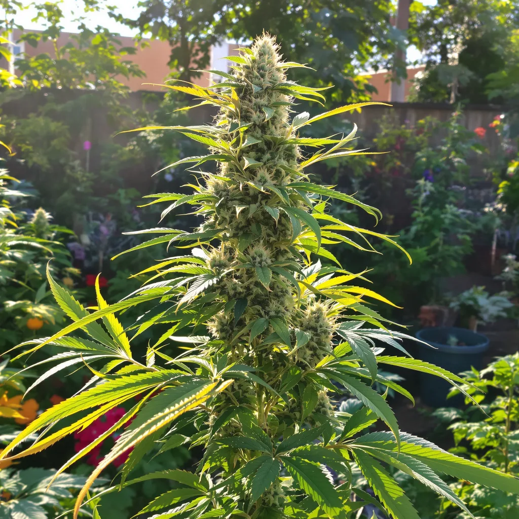 Smelliot 47% indica / 53% sativa — flor con tricomas visibles