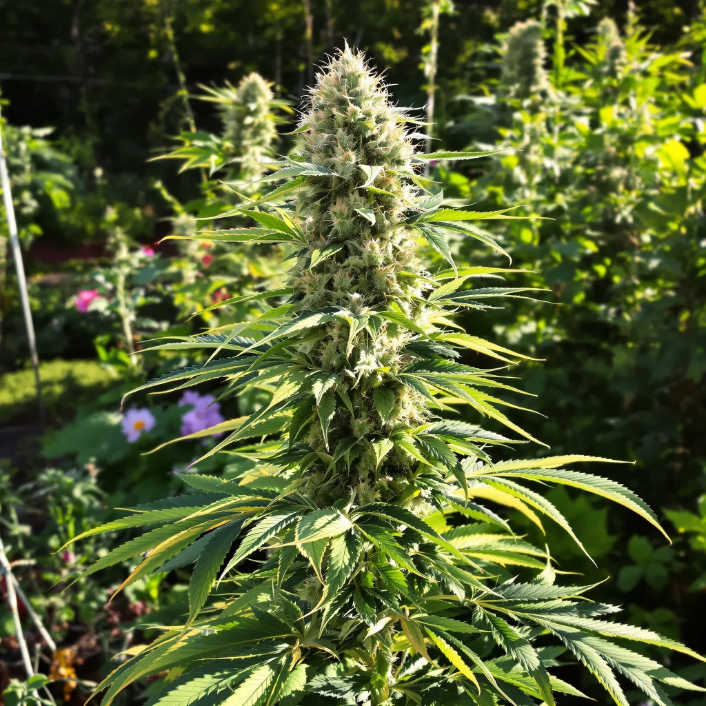 Snoop's Dream 50% indica / 50% sativa — flor con tricomas visibles