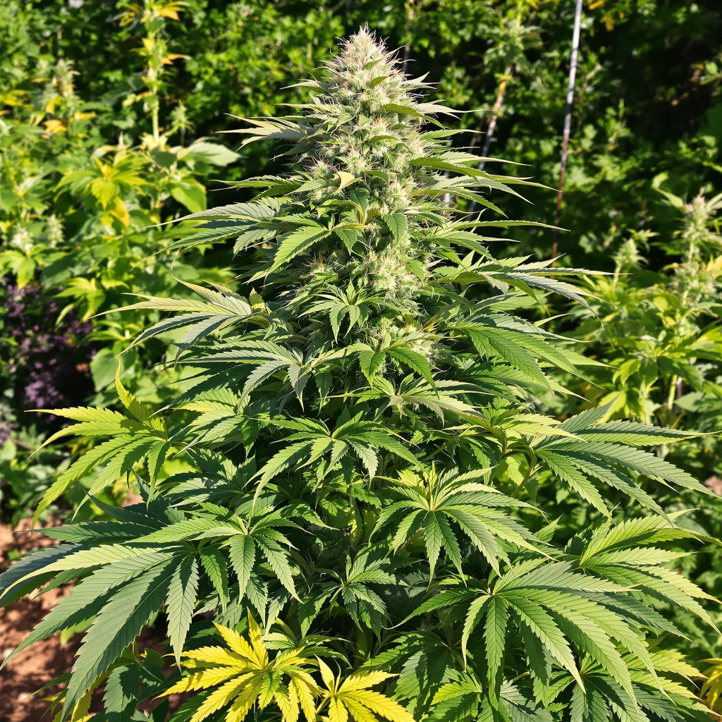 Snow Monster 86% indica / 14% sativa — flor con tricomas visibles