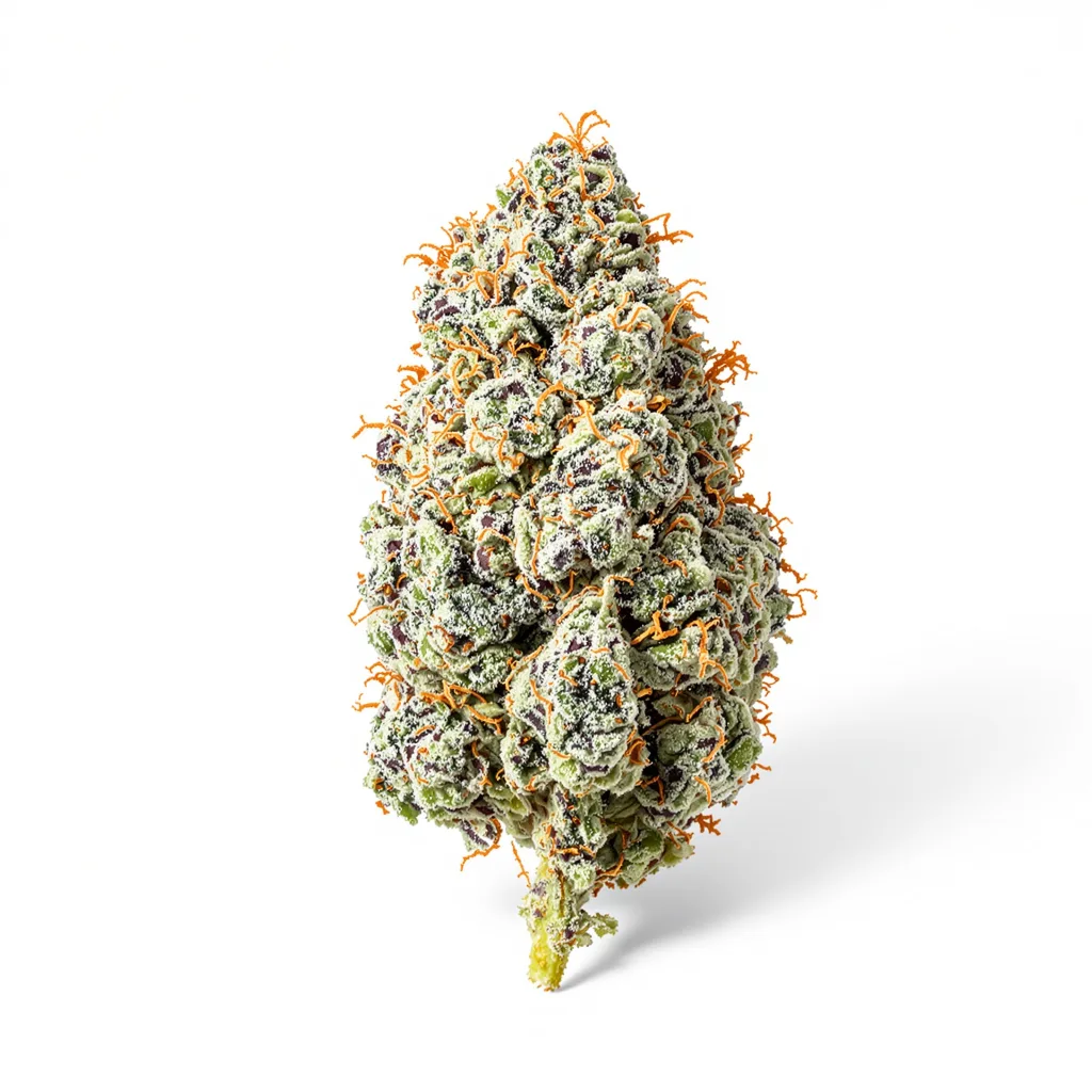 Soul Shine 48% indica / 52% sativa — flor con tricomas visibles