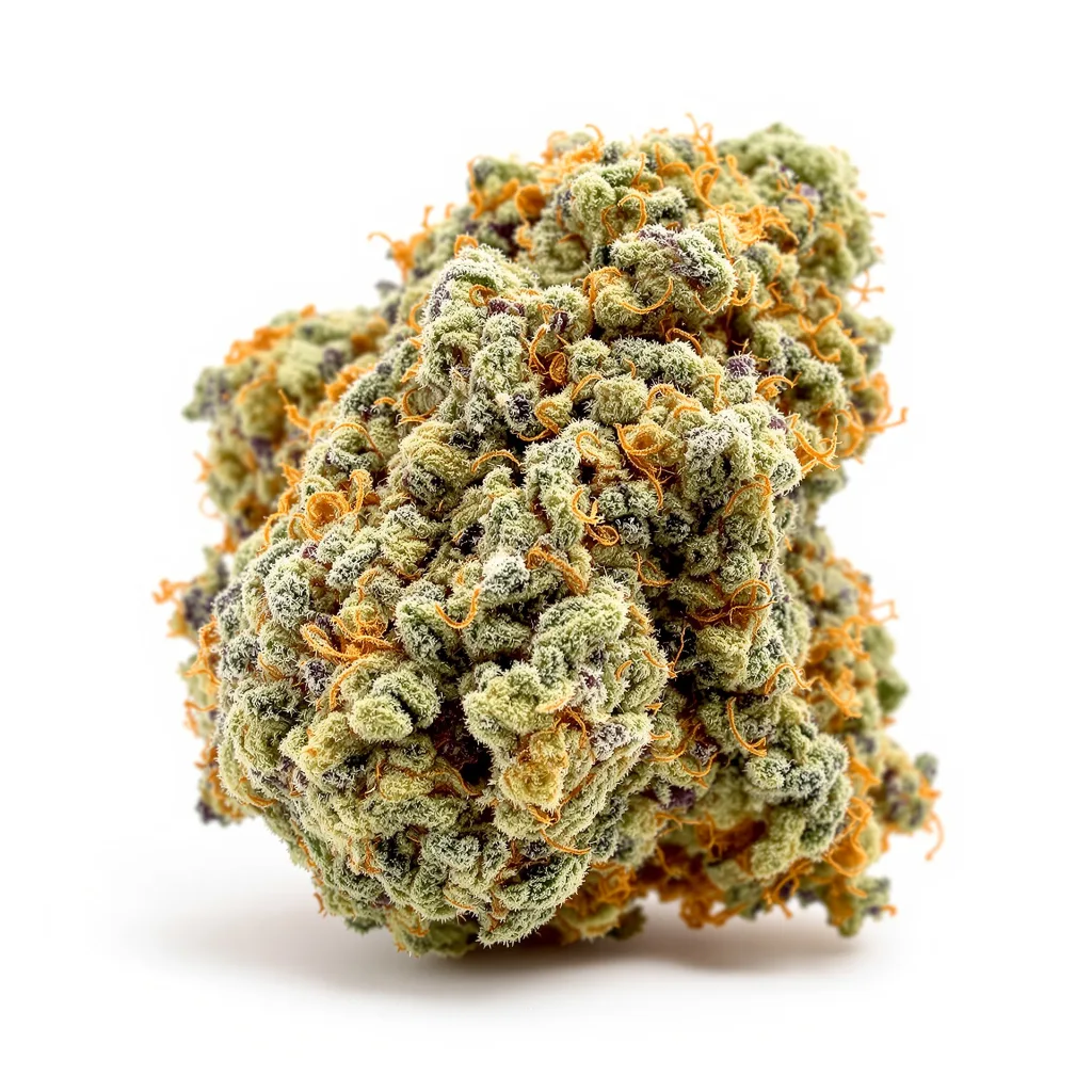 Sour Alien 40% indica / 60% sativa — flor con tricomas visibles