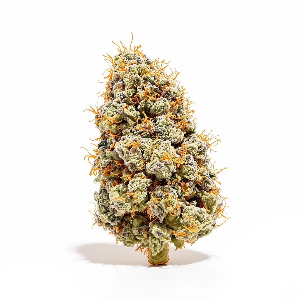 Sour Alien 40% indica / 60% sativa — flor con tricomas visibles