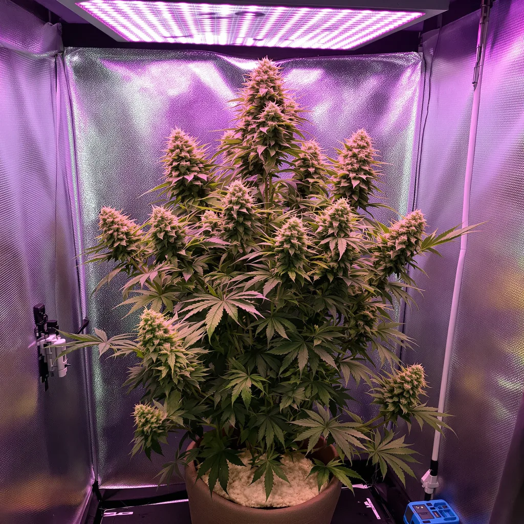 Planta de cannabis Sour Ape en fase de floración — 60-100 cm autofloración