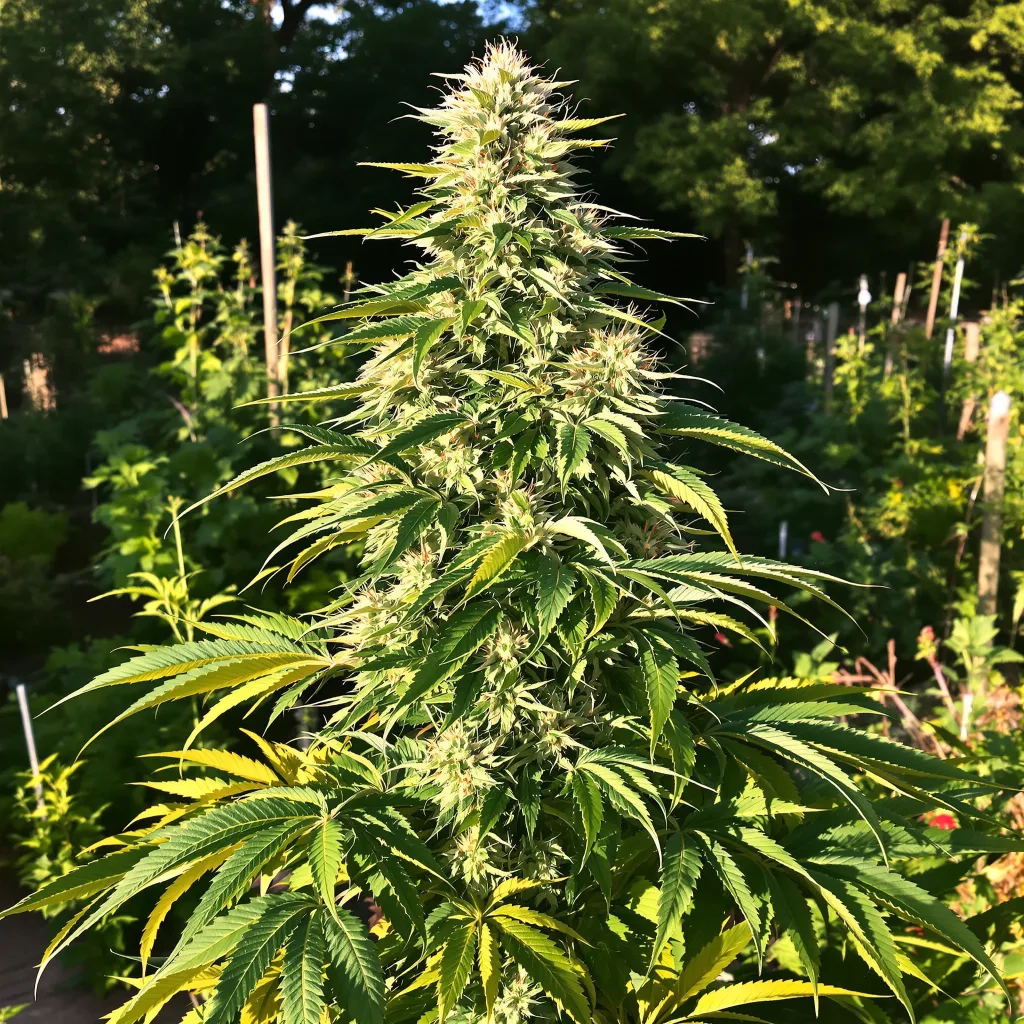 Sour Ape 59% indica / 41% sativa — flor con tricomas visibles