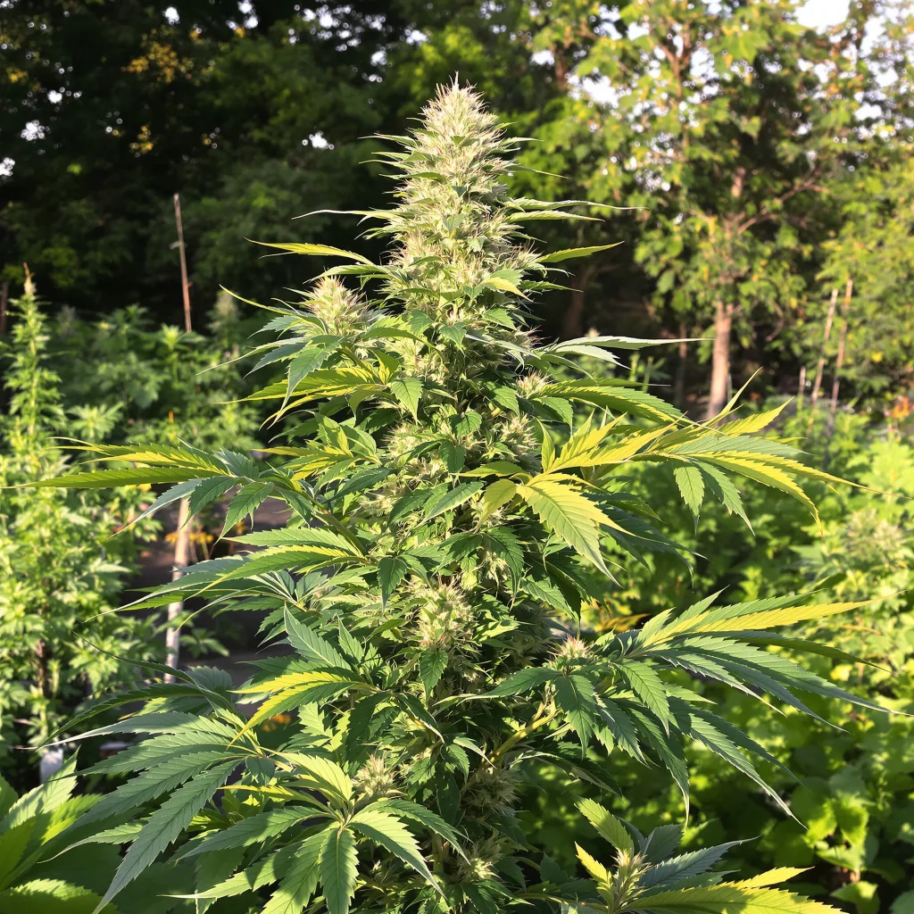 Sour Ape 59% indica / 41% sativa — flor con tricomas visibles