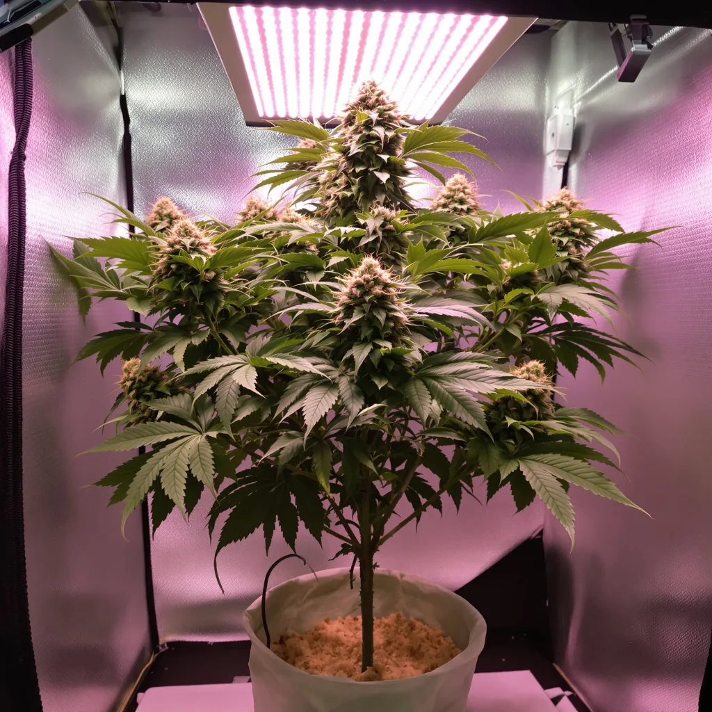 Planta de cannabis Sour Apple en fase de floración — 90-130 cm feminizada