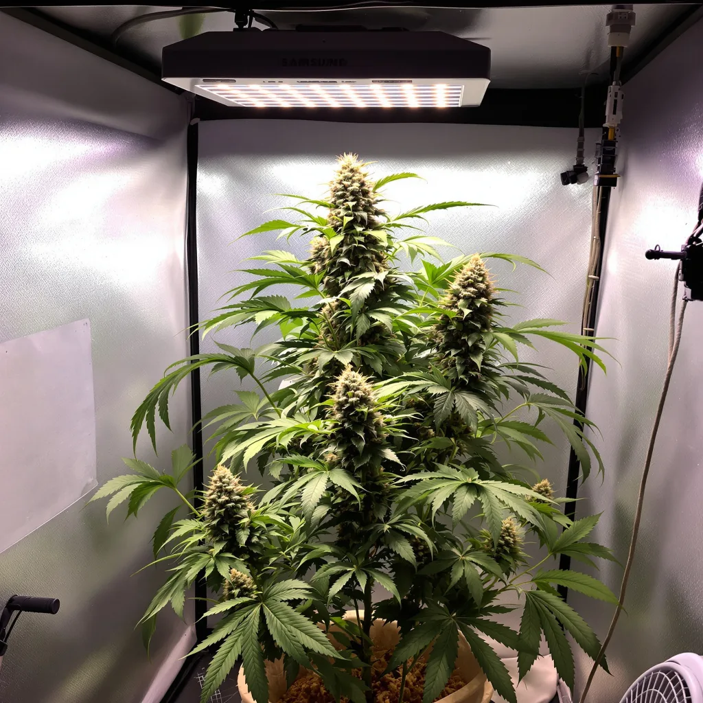 Planta de cannabis Sour Cheese en fase de floración — 90-130 cm feminizada