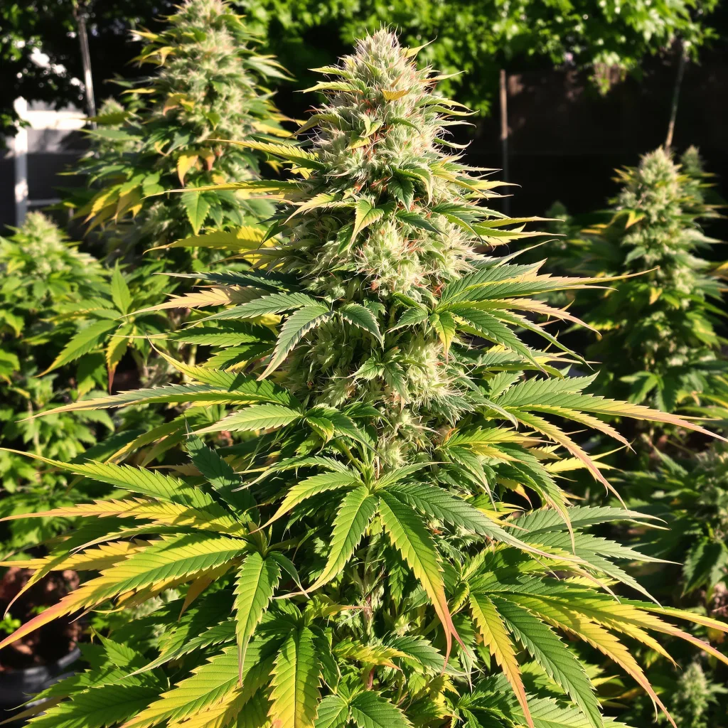 Sour Cheese 88% indica / 12% sativa — flor con tricomas visibles