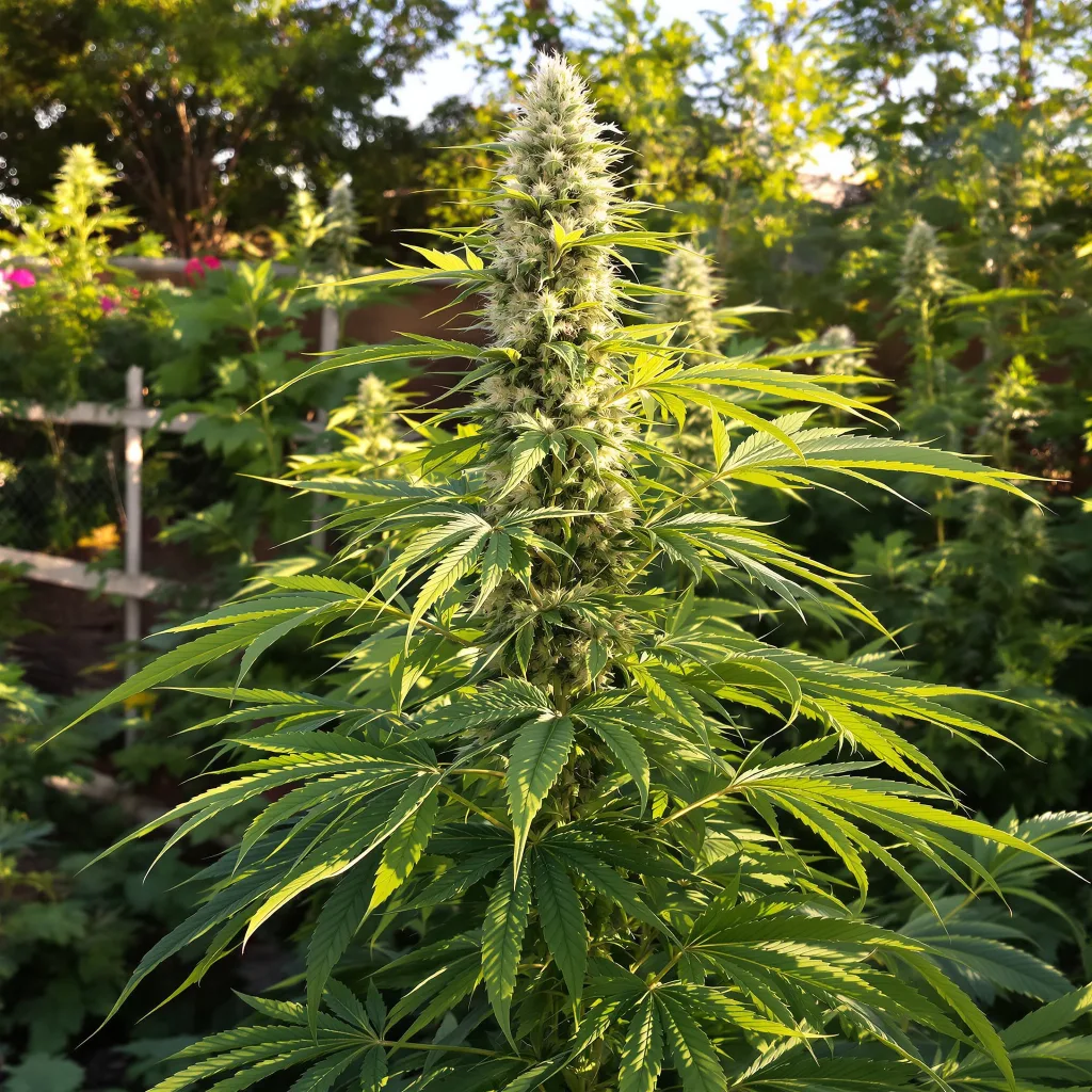 Sour Cream 17% indica / 83% sativa — flor con tricomas visibles