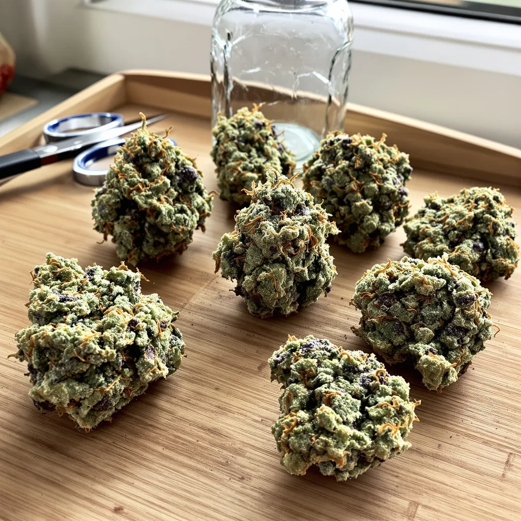 Sour Girl 57% indica / 43% sativa — flor con tricomas visibles