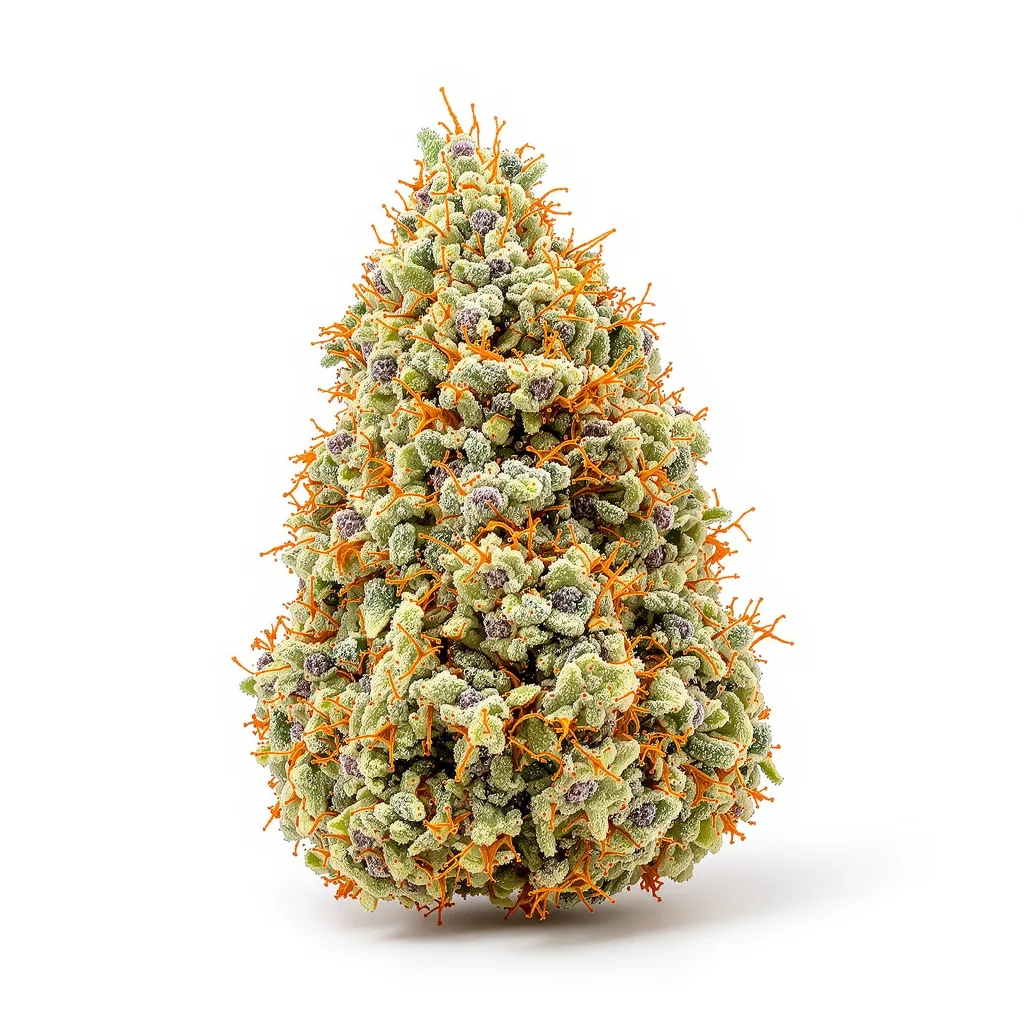 Sour Girl 57% indica / 43% sativa — flor con tricomas visibles