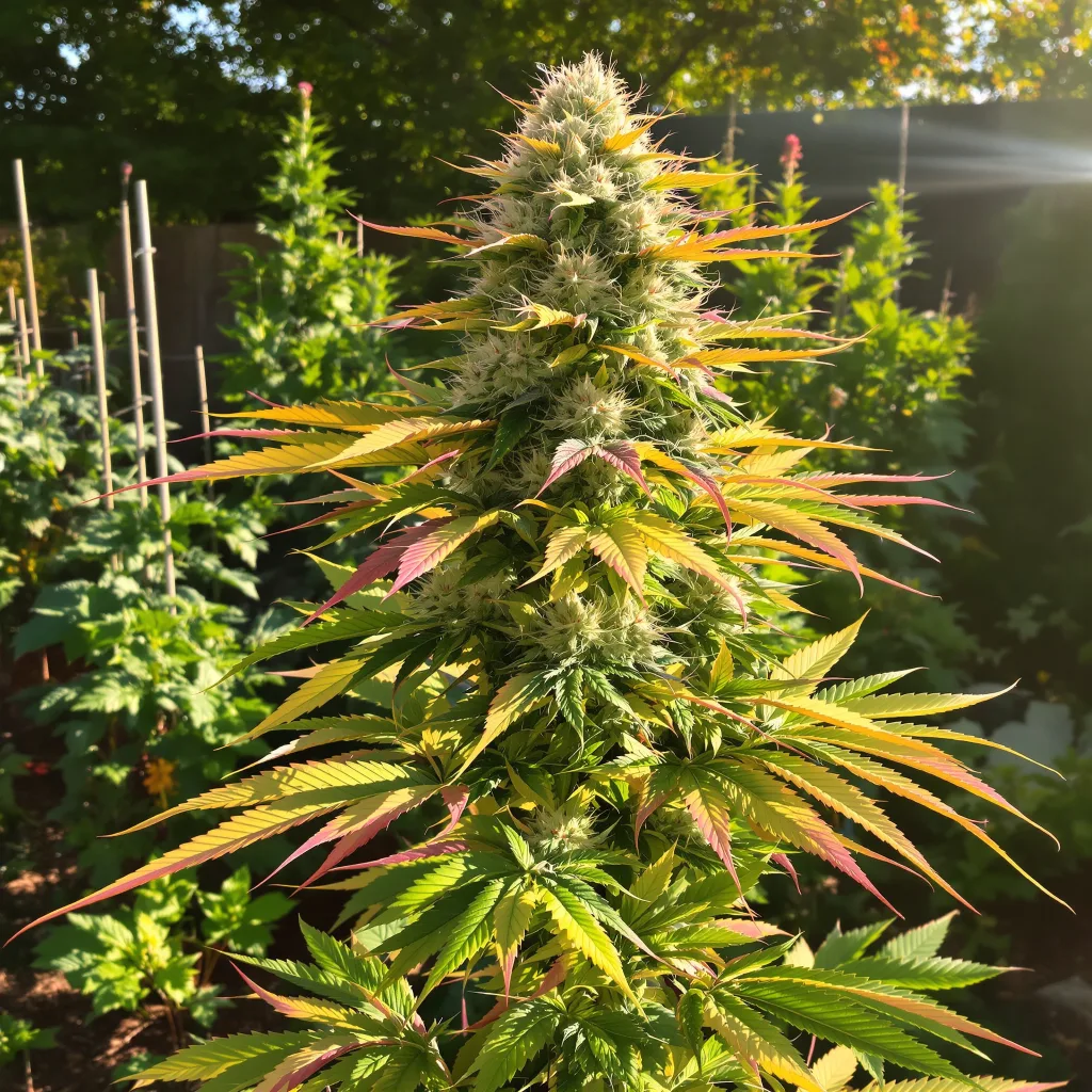 Sour Grape 58% indica / 42% sativa — flor con tricomas visibles