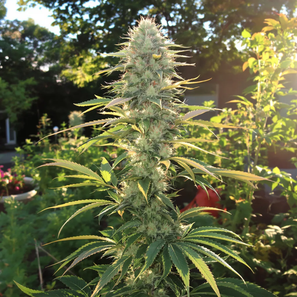 Sour OG 63% indica / 37% sativa — flor con tricomas visibles