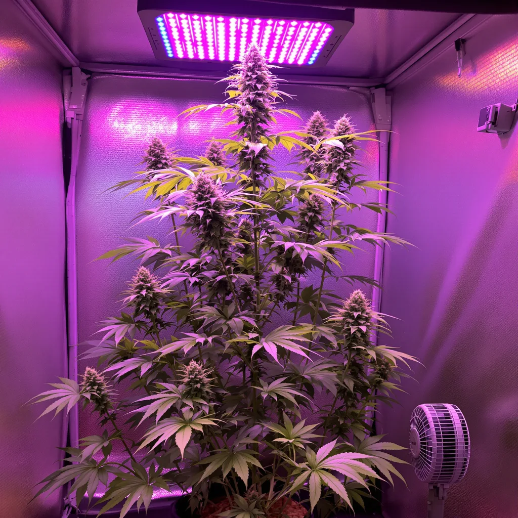 Planta de cannabis Sour Tangie en fase de floración — 150-200 cm feminizada