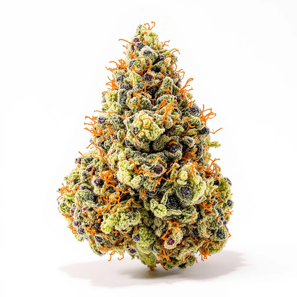 Sour Tsunami 40% indica / 60% sativa — flor con tricomas visibles