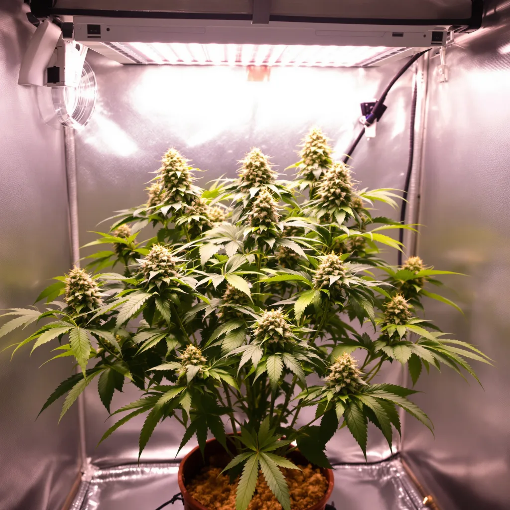 Planta de cannabis South Indian en fase de floración — 90-130 cm feminizada