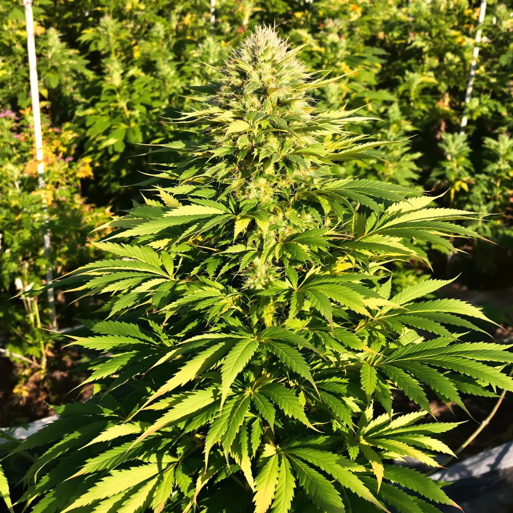 Space Dawg 89% indica / 11% sativa — flor con tricomas visibles