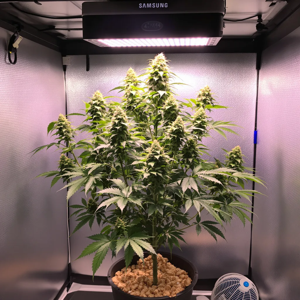 Planta de cannabis Space Dawg en fase de floración — 90-130 cm feminizada
