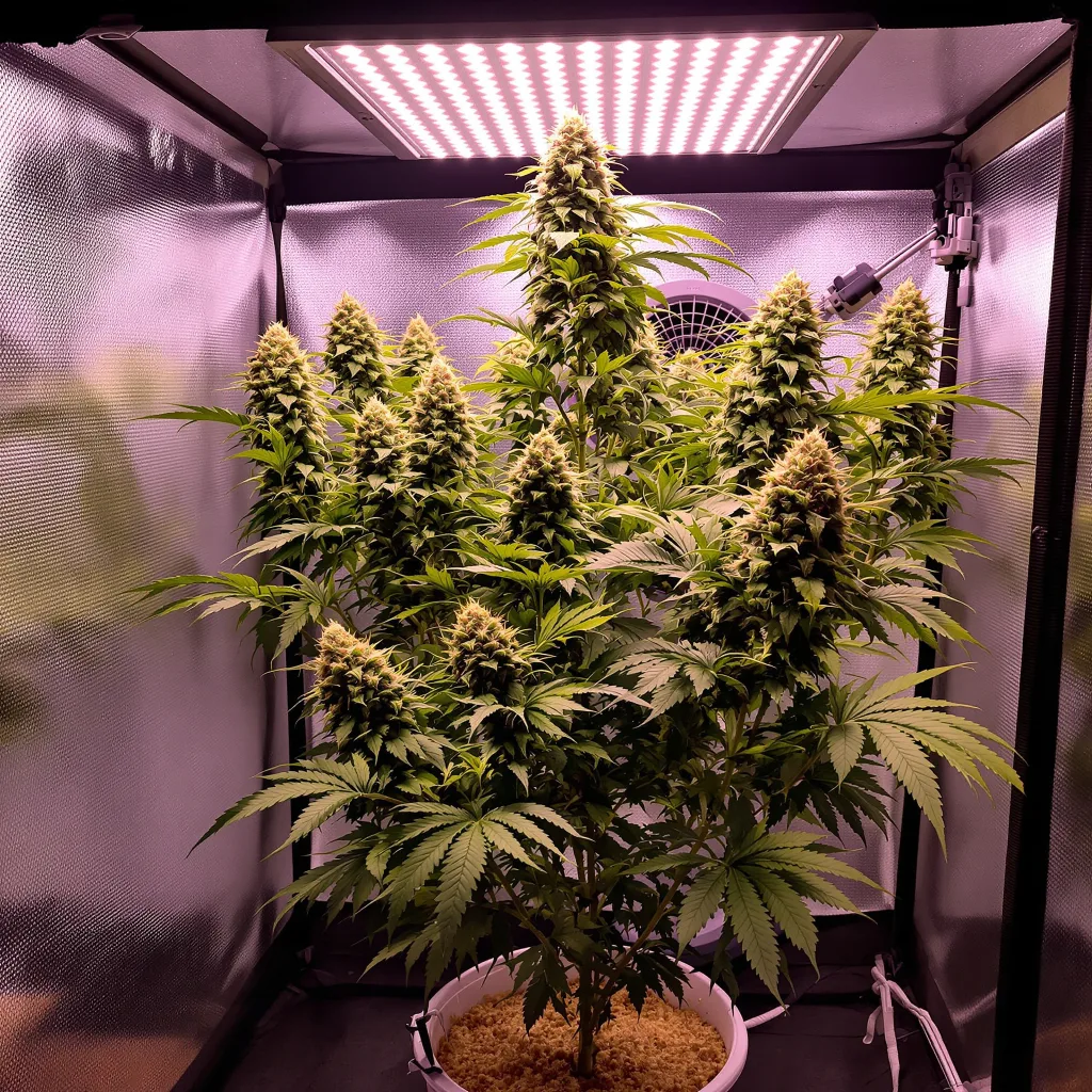 Planta de cannabis Space Queen en fase de floración — 120-180 cm feminizada