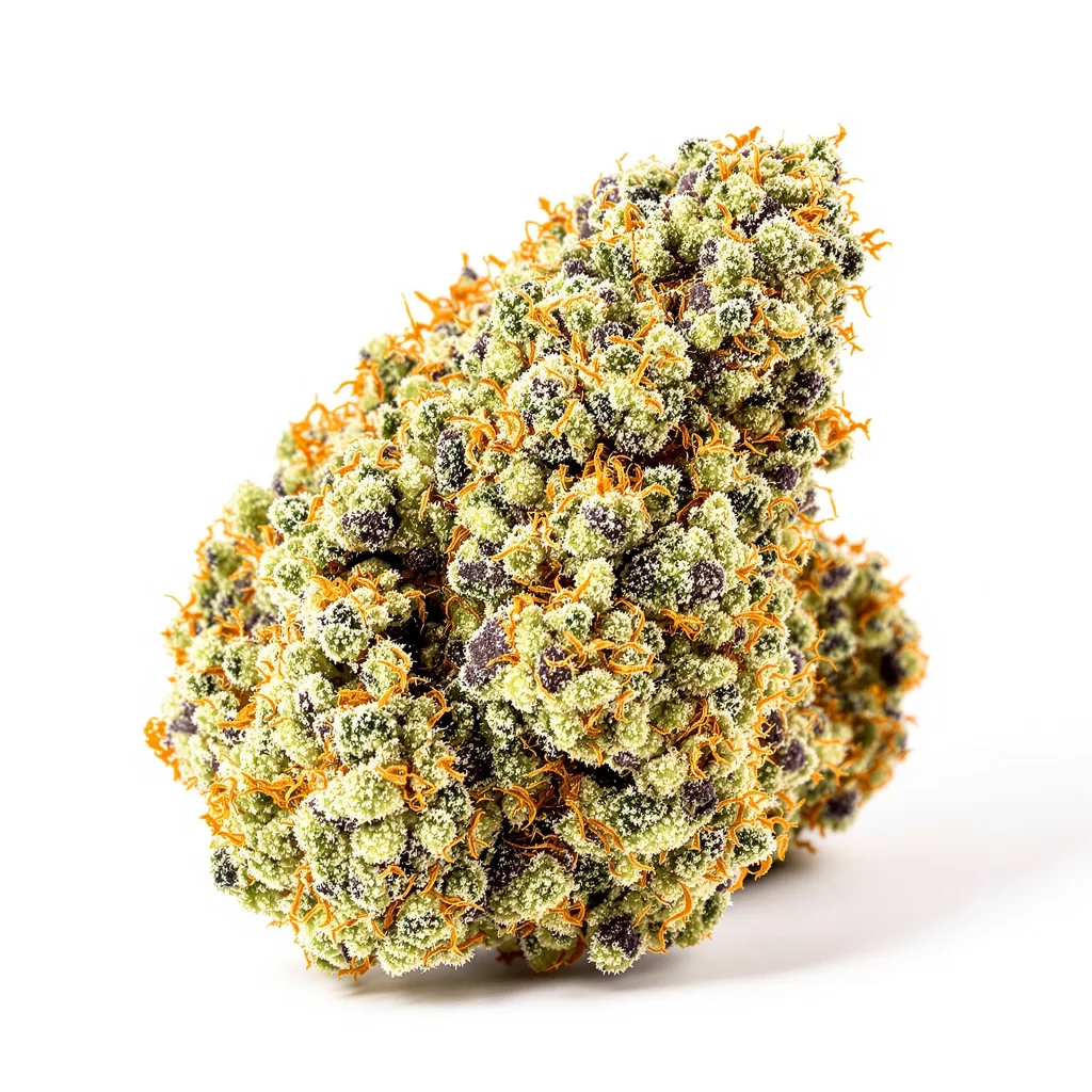 Space Queen 50% indica / 50% sativa — flor con tricomas visibles