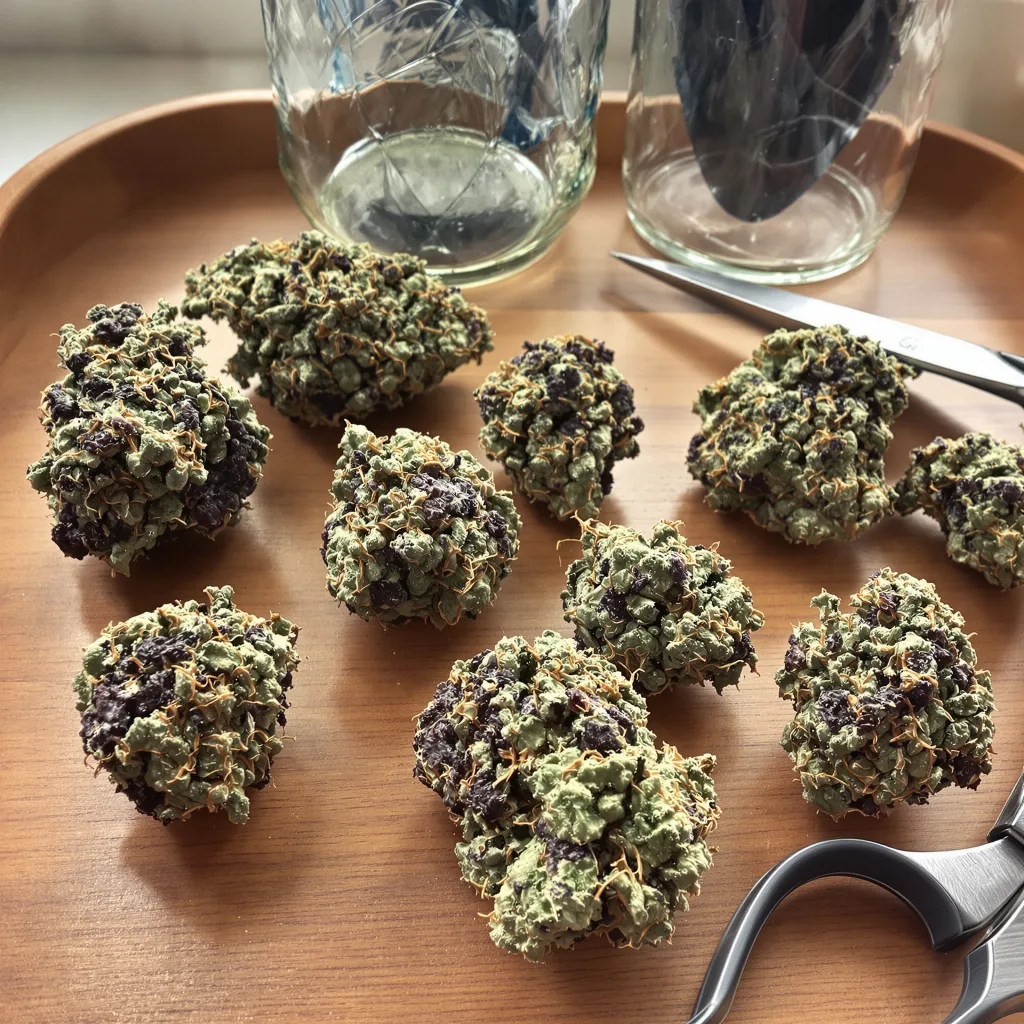 Special Kush #1 88% indica / 12% sativa — flor con tricomas visibles